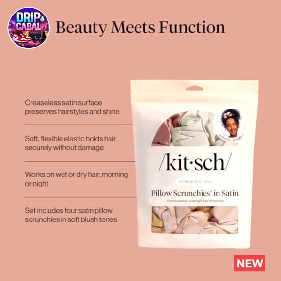 Satin Scrunchies No Damage Hair Ties Pillowy Soft Creaseless Accessories main image 3